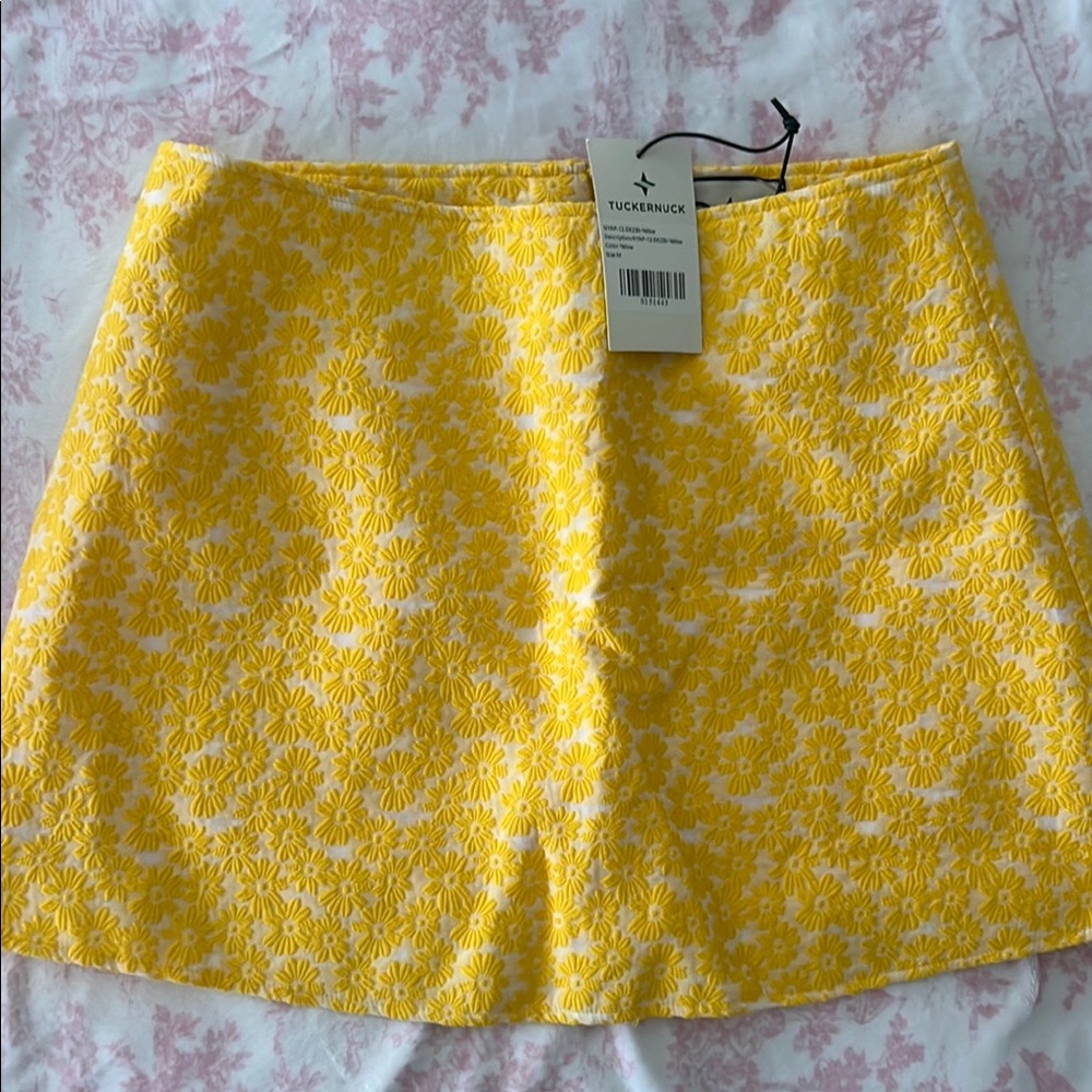 Tuckernuck Yellow A-Line Mini Skirt Casual